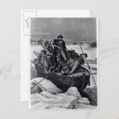 Carte Postale George Washington traversant la rivière Delaware (Devant / Derrière)