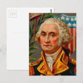 Carte Postale George Washington Vintage (Devant / Derrière)