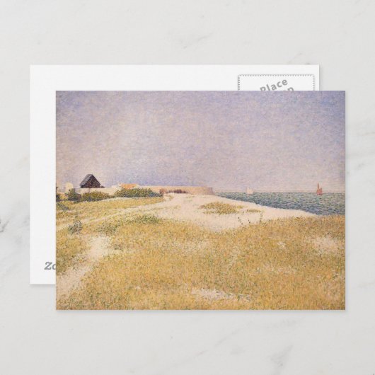 Carte Postale Georges Pierre Seurat | Vue de Fort Samson, 1885 (Devant / Derrière)
