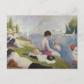 Carte Postale Georges Seurat - Baignades aux Asnières (Devant)