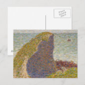 Carte Postale Georges Seurat - Étude pour Le Bec du Hoc (Devant / Derrière)