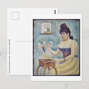 Carte Postale Georges Seurat - Jeune Femme Se Poussant