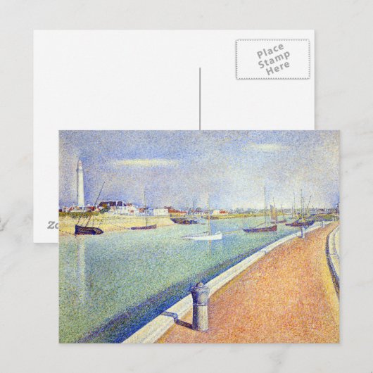 Carte Postale Georges Seurat Le canal des Gravelines, Petit Fo (Devant / Derrière)