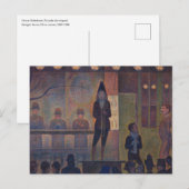 Carte Postale Georges Seurat - Parade de cirque (Devant / Derrière)