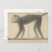 Carte Postale Georges Seurat - Singe (Devant / Derrière)