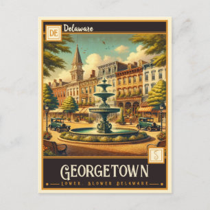 Carte Postale Georgetown, Delaware Vintage