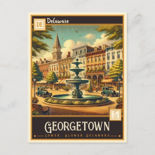 Carte Postale Georgetown, Delaware | Vintage (Devant)