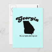 Carte Postale Georgia Motto - Non, nos lumières n'ont pas dispar (Devant / Derrière)