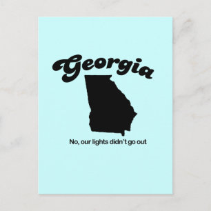 Carte Postale Georgia Motto - Non, nos lumières n'ont pas dispar