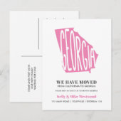 Carte Postale GEORGIA Nous avons déplacé Nouvelle adresse Nouvea (Devant / Derrière)