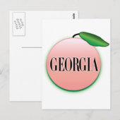 Carte Postale Georgia Peach Airbrush (Devant / Derrière)