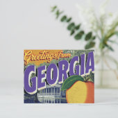 Carte Postale Georgia Peach and Mansion (Debout devant)