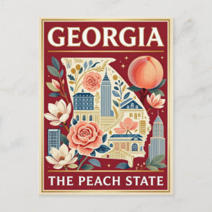 Carte Postale GEORGIA Peach State Patrimoine du Sud