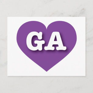 Carte Postale Georgia Purple Heart - J'aime GA