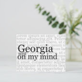 Carte Postale Georgia Serif dans mon esprit (Debout devant)