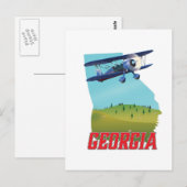 Carte Postale Georgia State USA Travel poster, (Devant / Derrière)
