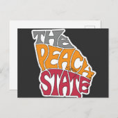 Carte Postale Georgia Surnom Word Art (Devant / Derrière)