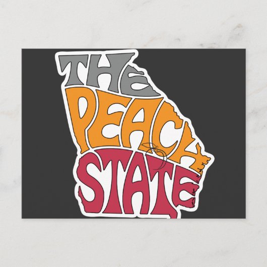 Carte Postale Georgia Surnom Word Art (Devant)