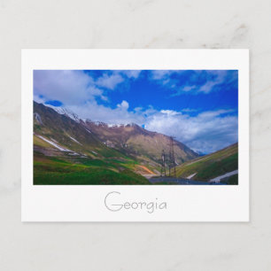 Carte Postale Géorgie Caucuses Montagnes Paysage Nature