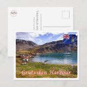 Carte Postale Géorgie du Sud et Sandwich du Sud I- (Devant / Derrière)