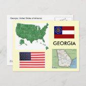 Carte Postale Géorgie, États-Unis (Devant / Derrière)