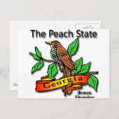 Carte Postale Géorgie L'Etat de la Pêche Trasher Brown (Devant / Derrière)