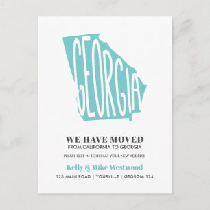Carte Postale GEORGIE Nous avons déménagé Nouvelle adresse Nouve