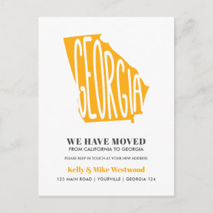 Carte Postale GEORGIE Nous avons déménagé Nouvelle adresse Nouve
