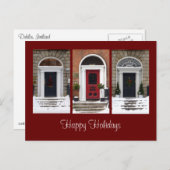 Carte postale géorgienne saisonnière de portes (Devant / Derrière)