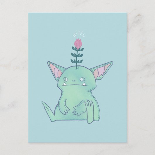 Carte Postale Gérald le Gobelin | Créature Fantastique Mignonne (Devant)