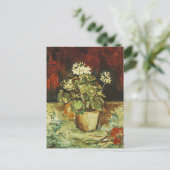 Carte Postale Géranium dans un pot de fleurs, Vincent van Gogh (Debout devant)