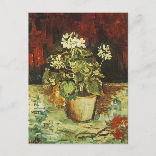 Carte Postale Géranium dans un pot de fleurs, Vincent van Gogh (Devant)