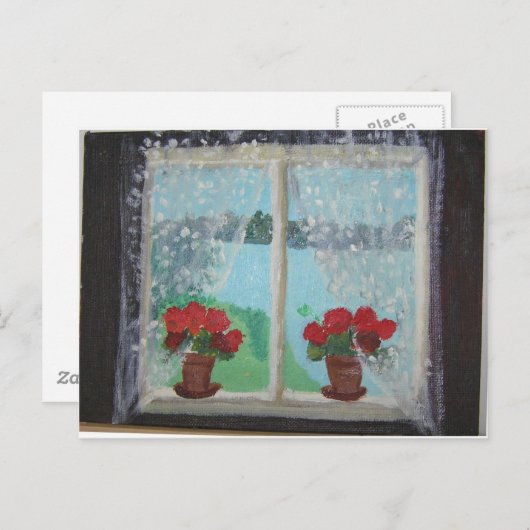 Carte Postale Geraniums (Devant / Derrière)