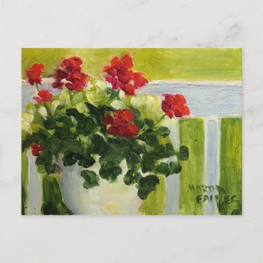 Carte Postale Geraniums avant (Devant)