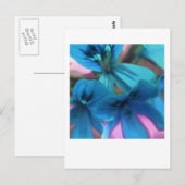 Carte Postale Géraniums bleus (Devant / Derrière)