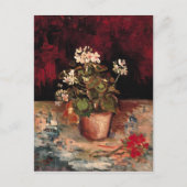 Carte Postale Geraniums dans un pot de fleurs, Van Gogh Art (Devant)