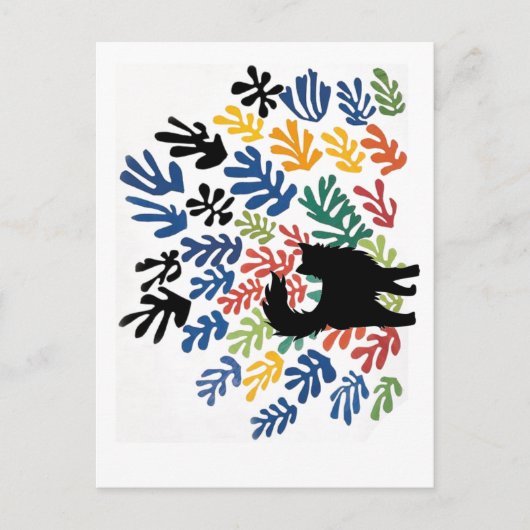 Carte Postale Gerbe de Matisse, Cat Art Parody, (Devant)