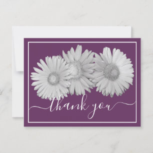 Carte Postale Gerbera Daisies Purple Arrière - plan Merci