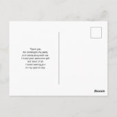 Carte Postale Gerbéra daisies roses Élégant Photo Merci (Dos)