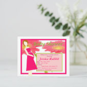 Carte Postale Gerbera Daisy Invitation Baby shower (Debout devant)