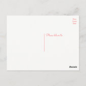 Carte Postale Gerbera Florale Fleur rose et jaune (Dos)