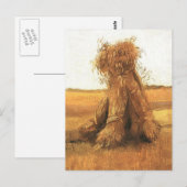Carte Postale Gerbes de blé dans un champ, van Gogh (Devant / Derrière)