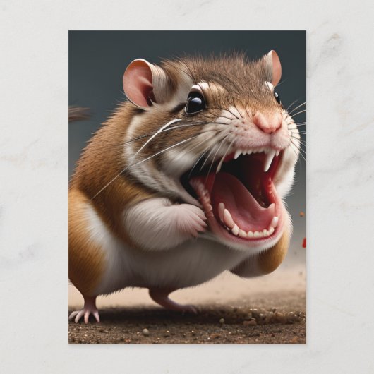 Carte Postale Gerbil en colère (Devant)