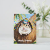 Carte Postale Gerbil mongol dans une maison de noix de coco (Debout devant)