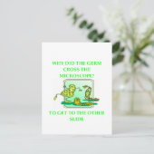 CARTE POSTALE GERM BIOLOGY RESEARCH JOKE (Debout devant)