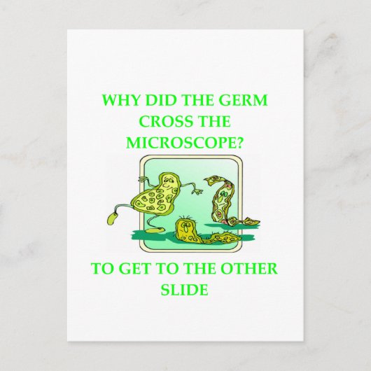 CARTE POSTALE GERM BIOLOGY RESEARCH JOKE (Devant)
