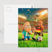 Carte Postale German bratwurst defeating Argentinian empanada so (Devant / Derrière)