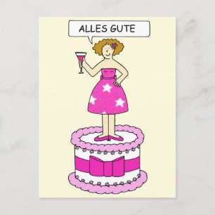 Carte Postale German Joyeux anniversaire