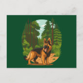 Carte Postale German Shepherd Forest Adventure Dog (Devant)