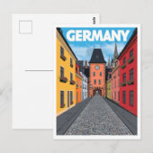 Carte Postale Germany Street Scene Retro Travel (Devant / Derrière)